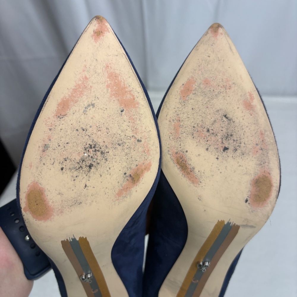 Sam Edelman Women's Hazel Pointed Toe High-Heel Pumps Shoes Suede Navy Size 6 - Picture 11 of 14